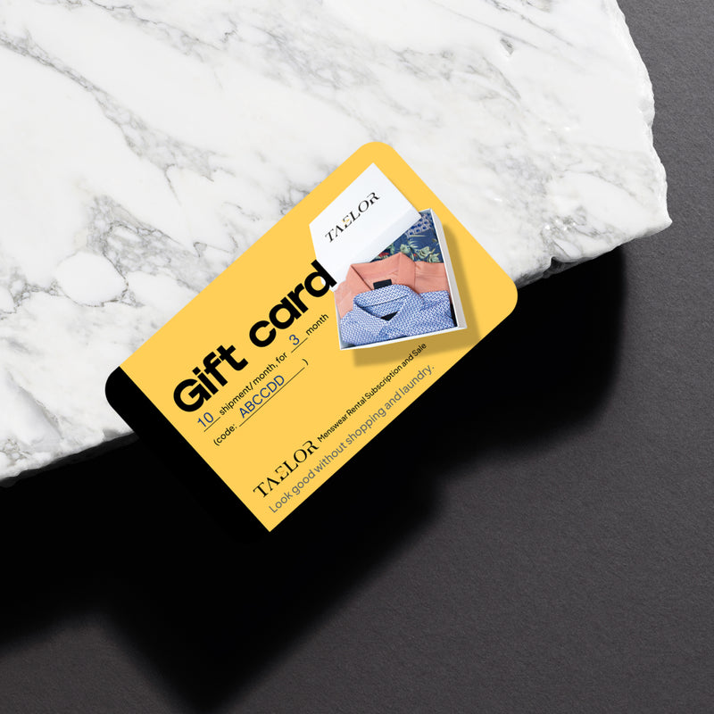 Menswear Rental Subscription Physical Gift Card