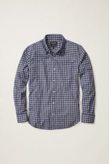 Bonobos Navy Heather Stretch Slim Plaid Flannel Shirt