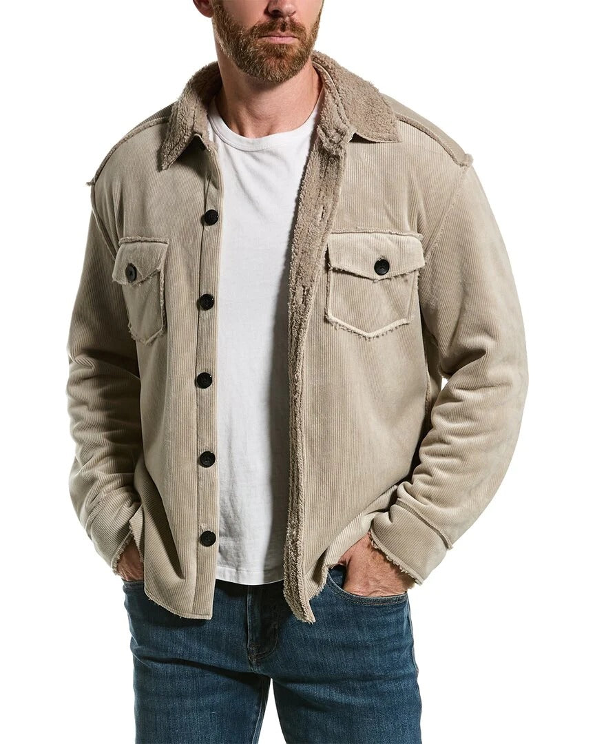 Industry Republic Clothing Sandstone Corduroy Sherpa Collared Jacket industry-republic-clothing-sandstone-corduroy-sherpa-collared-jacket