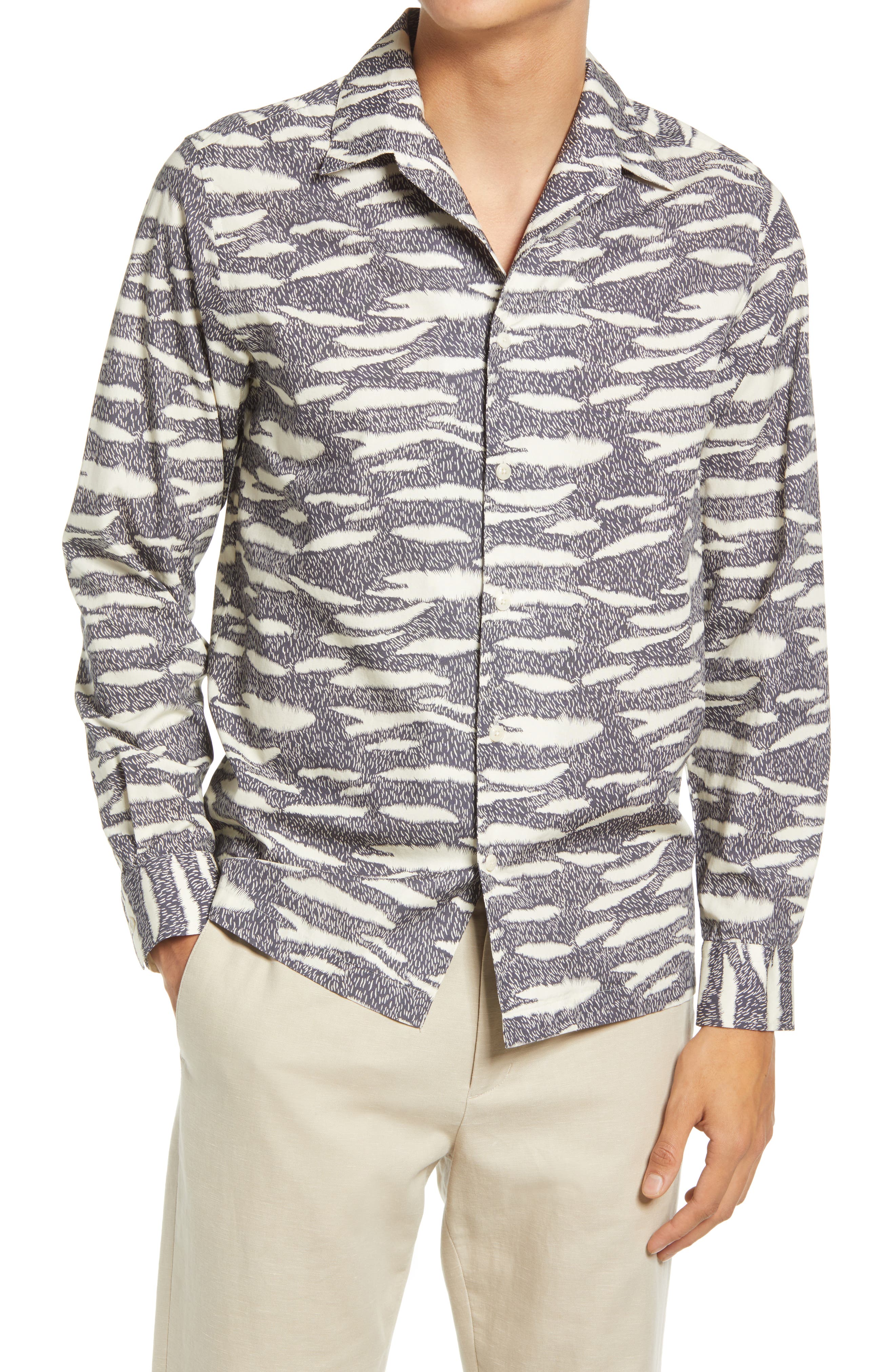 Ted Baker Navy Zebra Print Button Up Shirt – Taelor.Style Ted Baker Navy Zebra Print Button Up Shirt – Taelor.Style