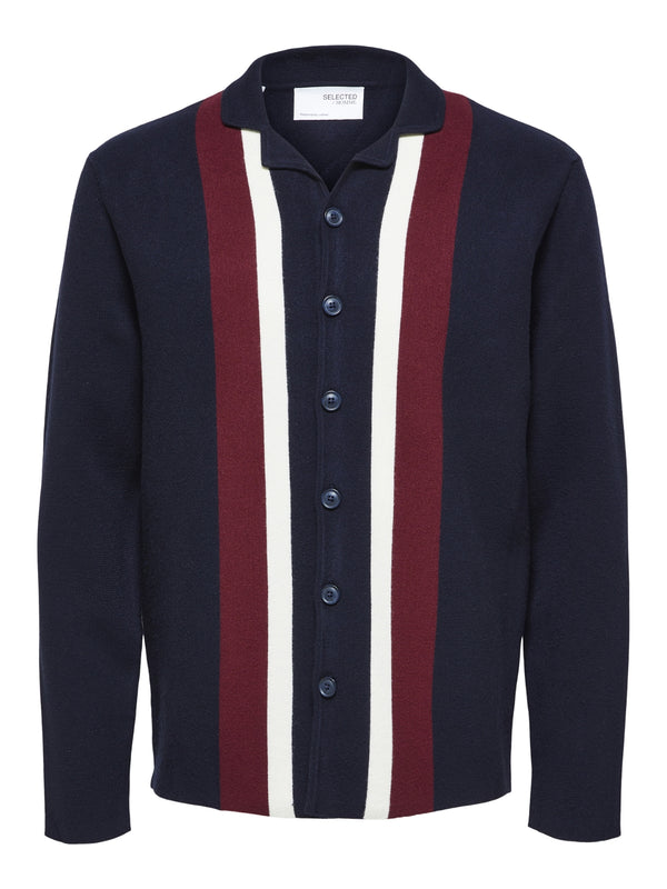Selected Homme Stripe Sweater Cardigan