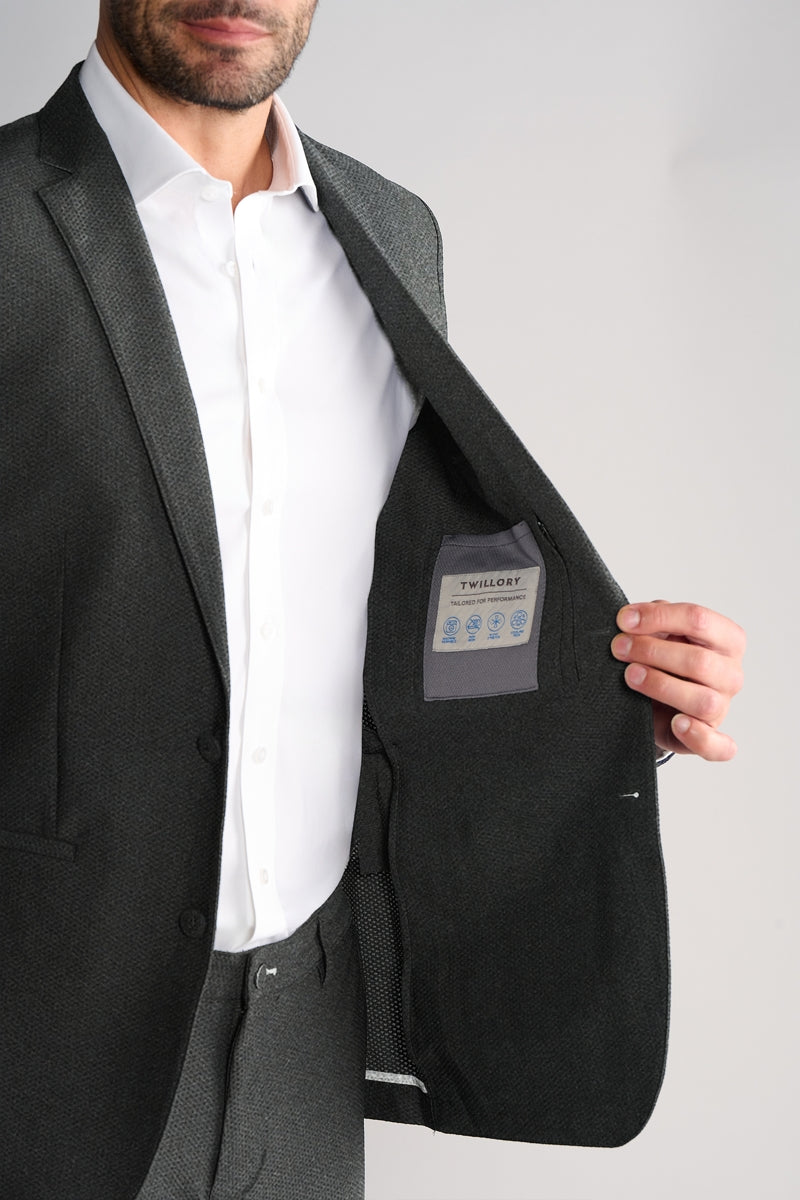 Wholesale,Twillory, Twillory Heather Grey 360° Airflow Performance Textured Blazer, Grey, Extra Large-46-Tag46