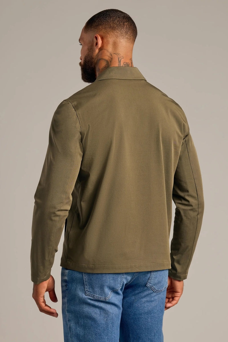 Faire,True Classic, True Classic Military Green Added Stretch Twill Jacket, Green, Small-40-TagS