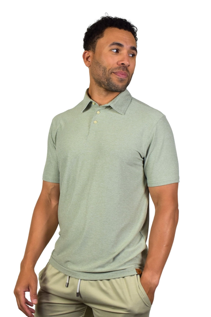 Wholesale,Fundamental Coast, Fundamental Coast Oil Green Feeder Stripe Polo, Green, Small-39-TagSExtra Large-46-TagXL