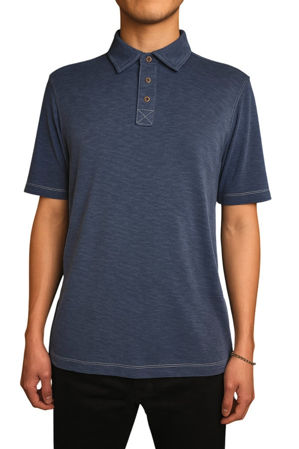 Nicoby Age of Wisdom Navy Slub Polynosic Polo