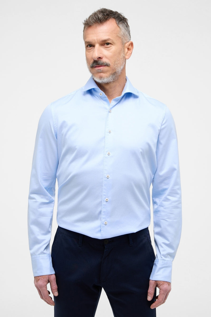Wholesale,1863 by Eterna, 1863 by Eterna Light Blue Soft Luxury Slim Fit Shirt, Blue, Medium-44-Tag16