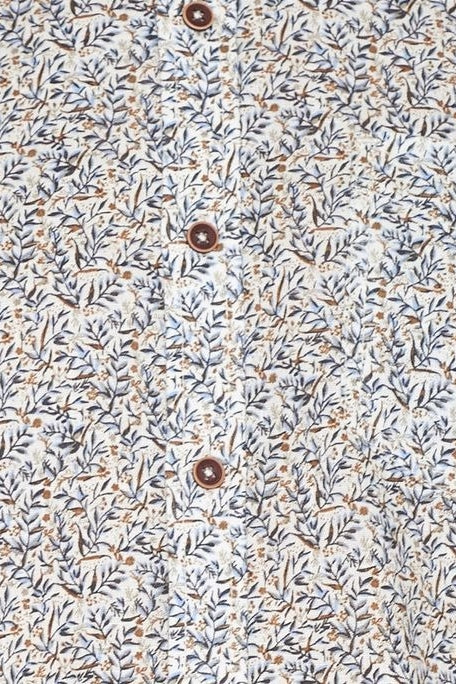 Wholesale,Signal Clothing, Signal Clothing Navy/Tan Multi Leaf Print Shirt, Blue, Small-44-TagS