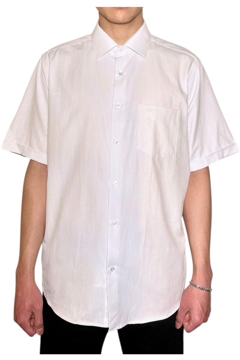 Wholesale,Jakamen, Jakamen White/Black Striped Classic Fit Shirt, White, Extra Large-50-TagXL