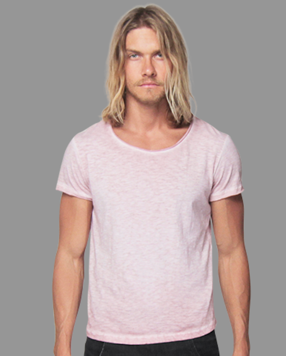 Wholesale,Reese De Luca, Reese De Luca Rose Jersey Scoop Neck T-Shirt, Pink, Medium-42-TagM