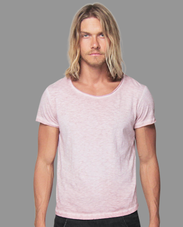 Reese De Luca Rose Jersey Scoop Neck T-Shirt