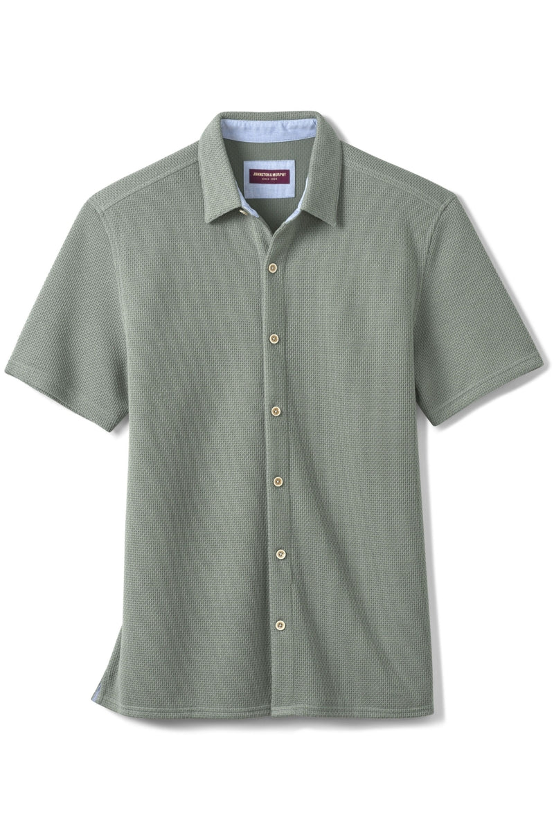 Wholesale,Johnston & Murphy, Johnston & Murphy Sage Linden Textured Shirt, Green, Extra Large-50-TagXLMedium-44-TagMLarge-48-TagL