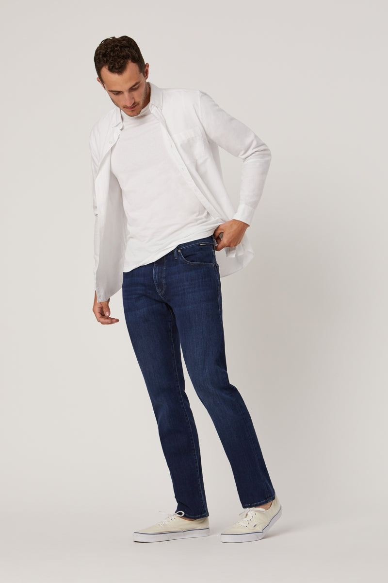 Wholesale,Mavi, Mavi Dark Blue Supermove Zach Straight Leg Jeans, Blue, 34W-34L-Tag34