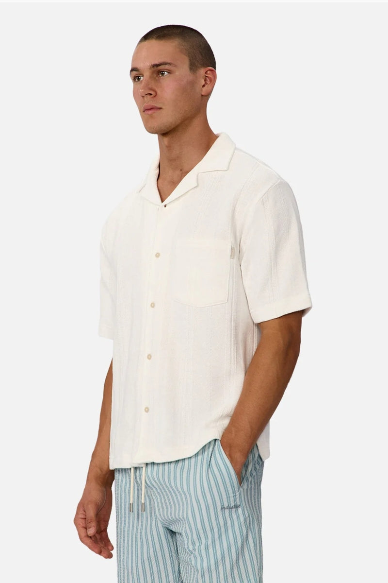 Wholesale,INDUSTRIE AUSTRALIA, INDUSTRIE AUSTRALIA Off White Textured Knitted Shirt, White, Large-46-TagL