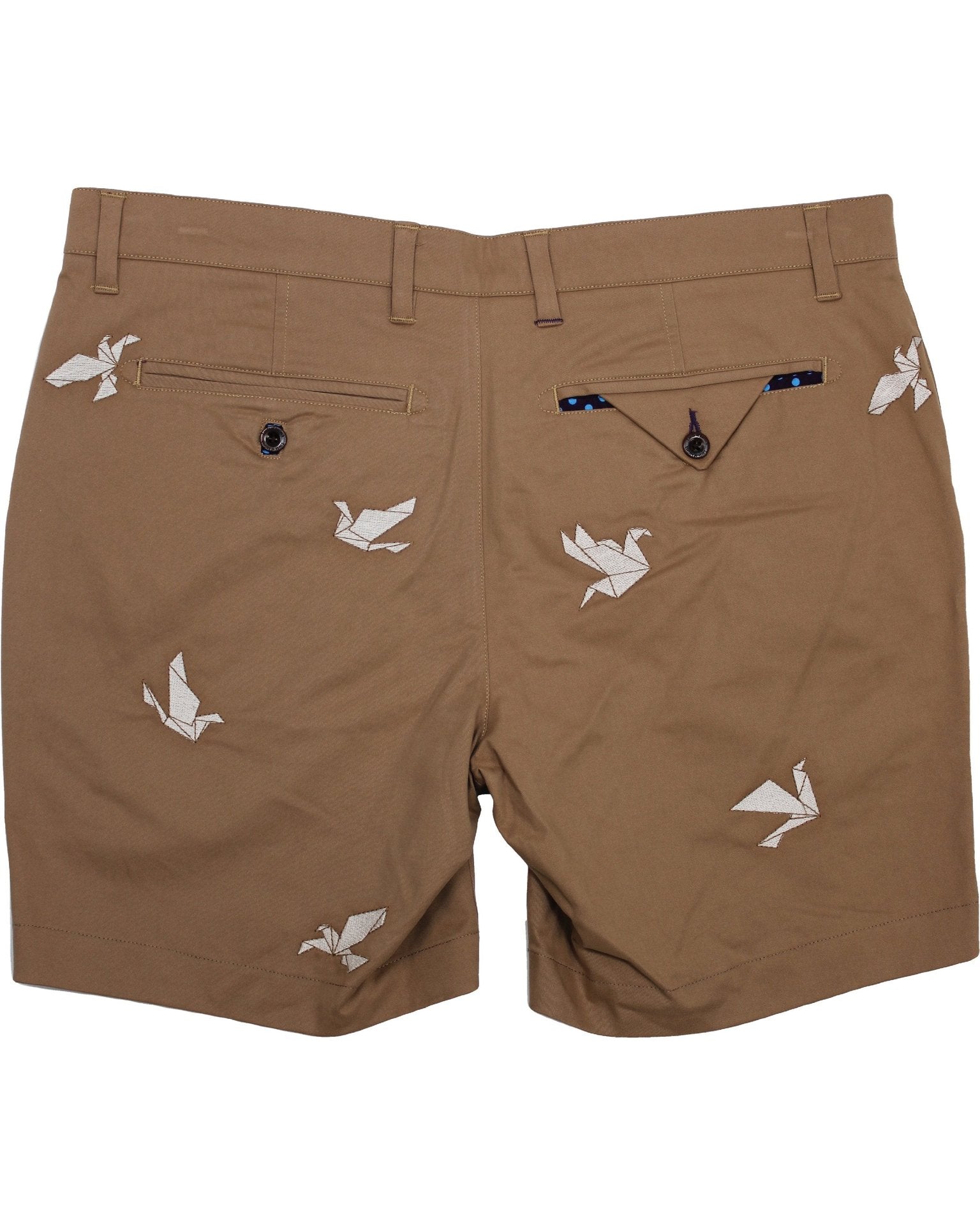 Brand Partner,Lords of Harlech, Lords of Harlech Khaki Embroidered Origami Birds Edward 7