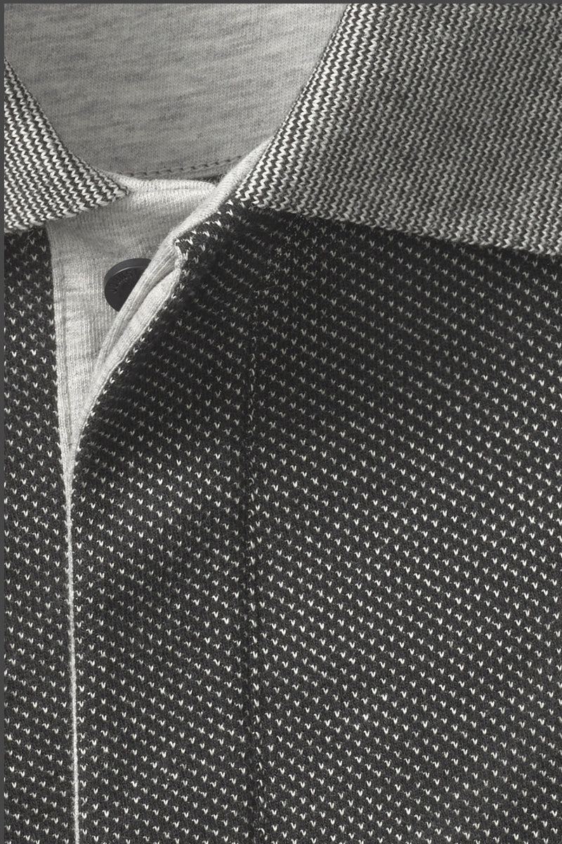 Wholesale,Johnston & Murphy, Johnston & Murphy Charcoal Birdseye Tonal Polo, Grey, Large-48-TagL