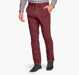 Johnston & Murphy Maroon Washed Straight Leg Chino