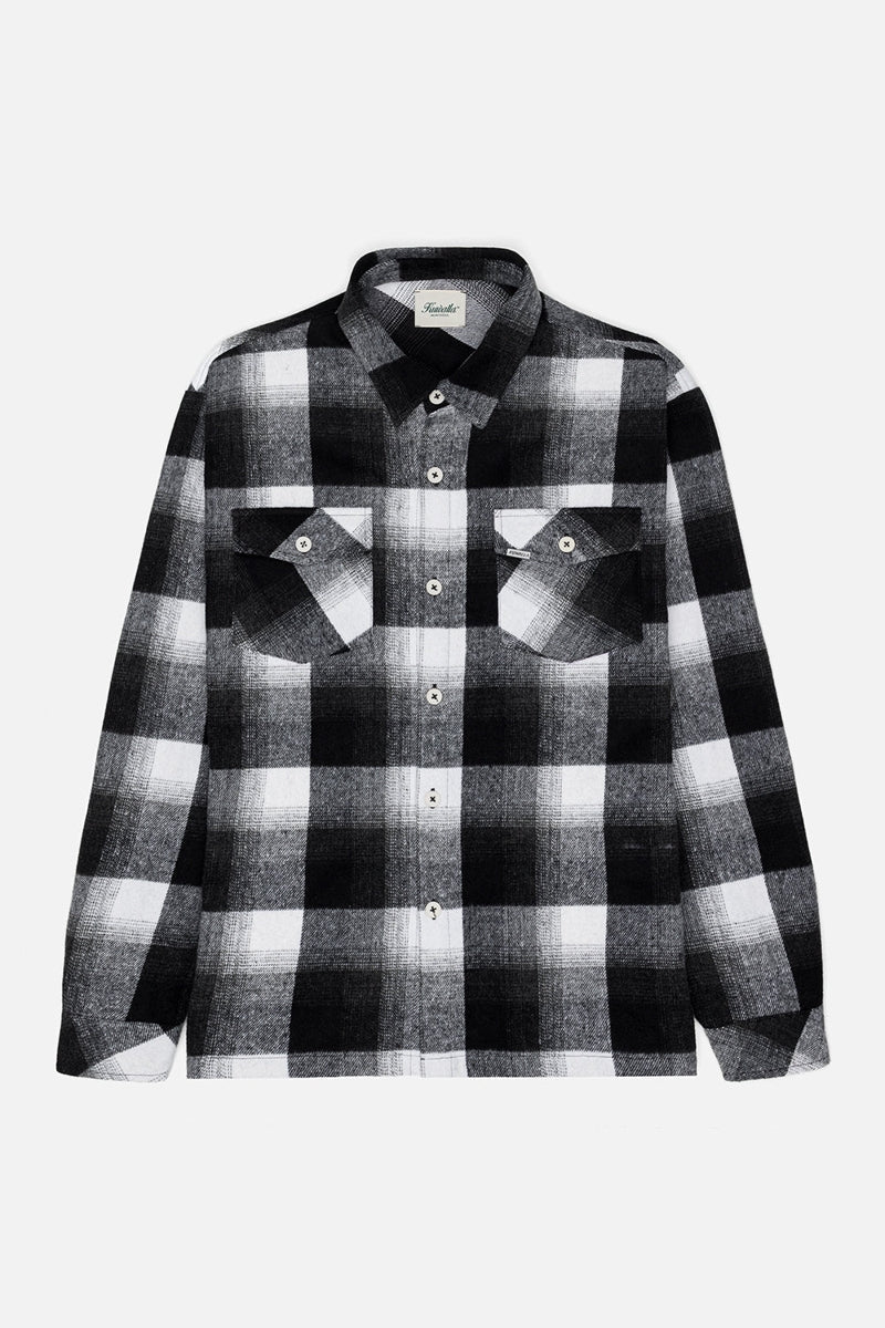 Wholesale,Kuwalla, Kuwalla Black/White Plaid Brushed Flannel Shacket, Black, Extra Extra Large-52-TagXXL