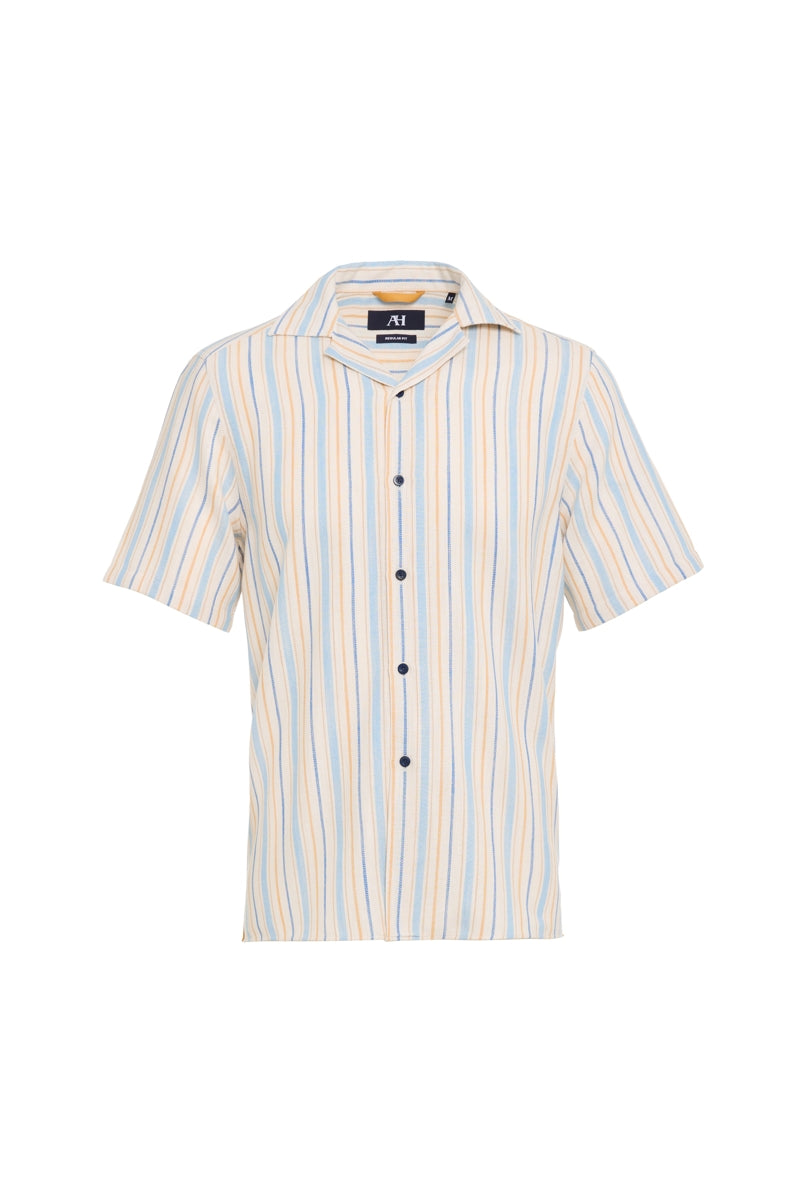Wholesale,American Heritage, American Heritage Blue Multi Linen Effect Shirt, Blue, Small-41-TagSMedium-44-TagMLarge-47-TagLExtra Large-50-TagXLExtra Extra Large-54-TagXXL
