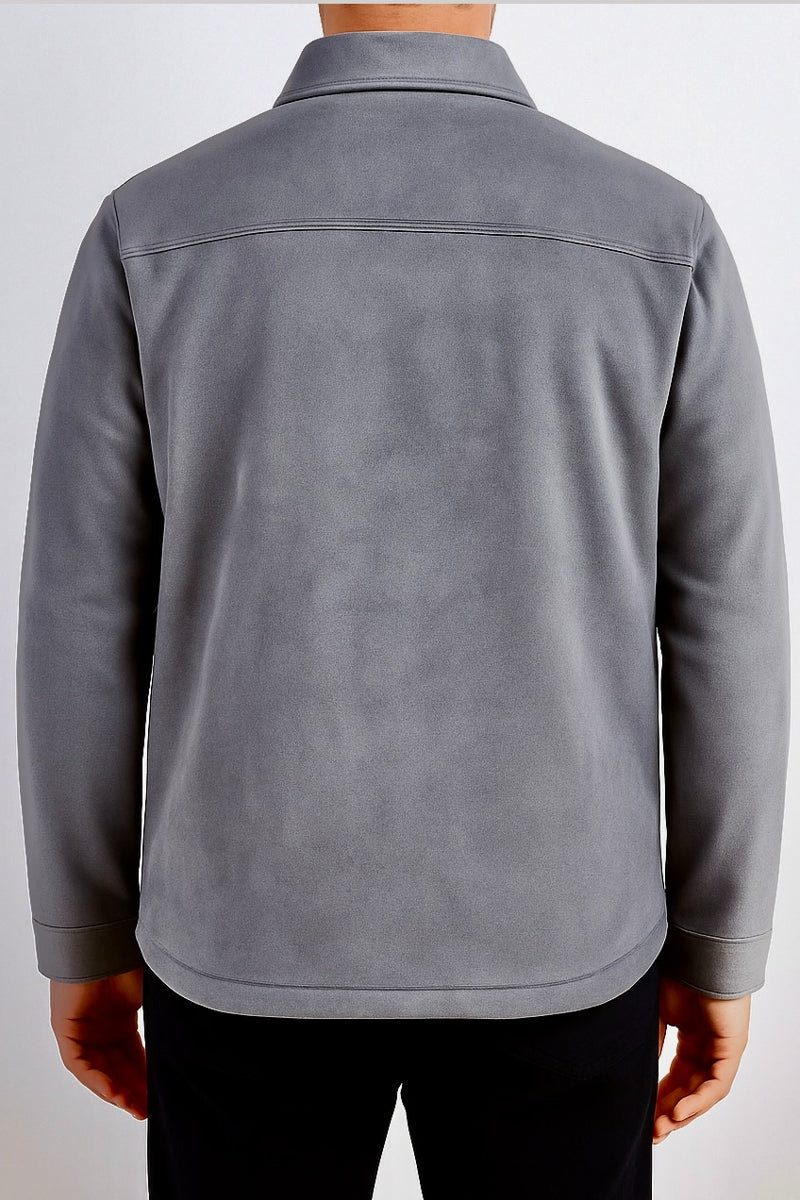 Wholesale,Nicoby Age of Wisdom, Nicoby Age of Wisdom Grey Suede Stretch Full Zip Jacket, Grey, Small-41-TagS