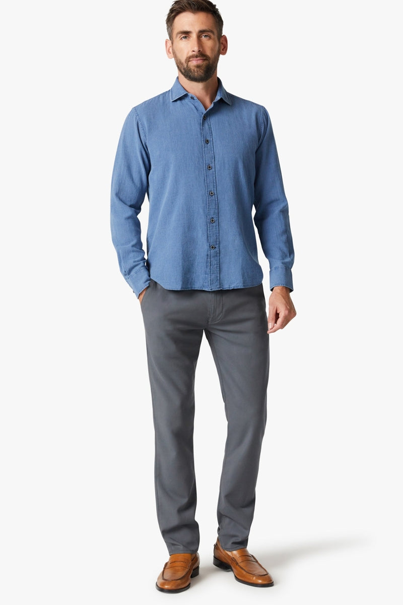 Wholesale,34 Heritage, 34 Heritage Indigo Mini Check Waffle Textured Shirt, Blue, Medium-44-TagM
