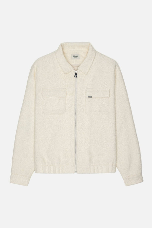 Kuwalla Cream Full Zip Plush Pocket Shacket