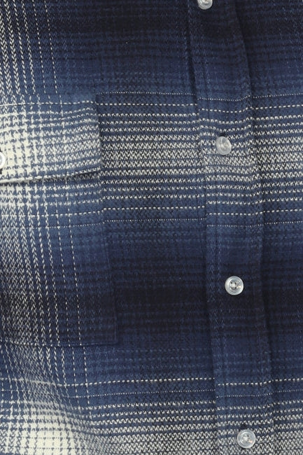 Wholesale,Vustra, Vustra Blue/White Plaid Organic Cotton Shacket, Blue, Large-48-TagL