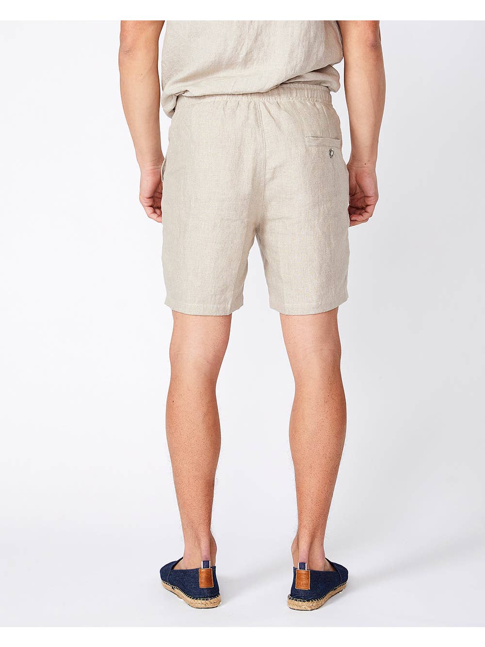 Faire,Merlino Street, Merlino Street Beige Linen Shorts, Tan, 30W-6.5L-TagS