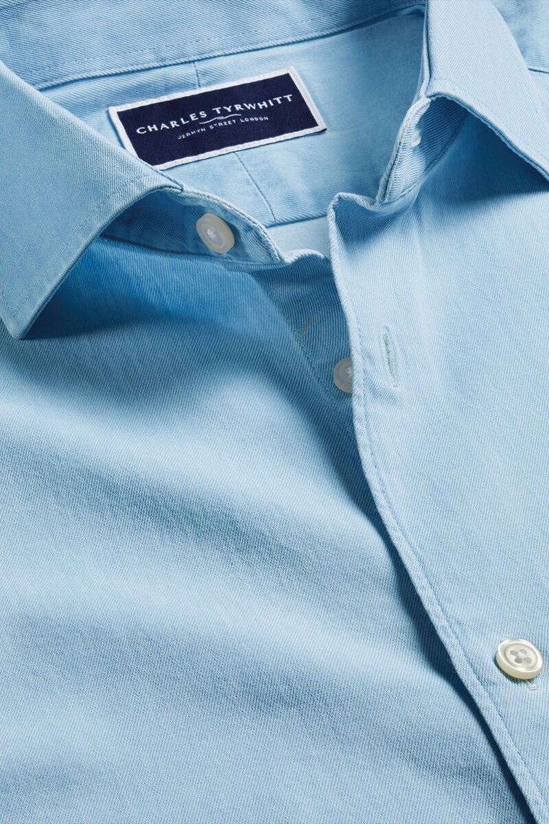 Wholesale,Charles Tyrwhitt, Charles Tyrwhitt Light Blue Denim Shirt, Blue, Medium-42-TagM