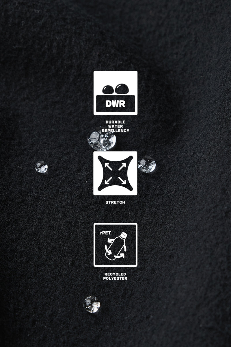 Direct From Brand,FYNE, FYNE Black Brushed Water-repellent Fleece Jacket, Black, Medium-44-TagMLarge-46-TagLExtra Large-48-TagXL