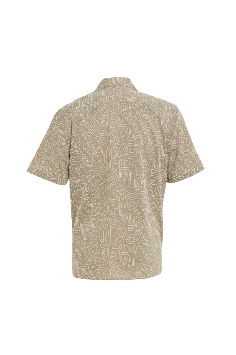 Wholesale,American Heritage, American Heritage Sage Geo Embroidered Shirt, Green, Extra Extra Large-54-TagXXL
