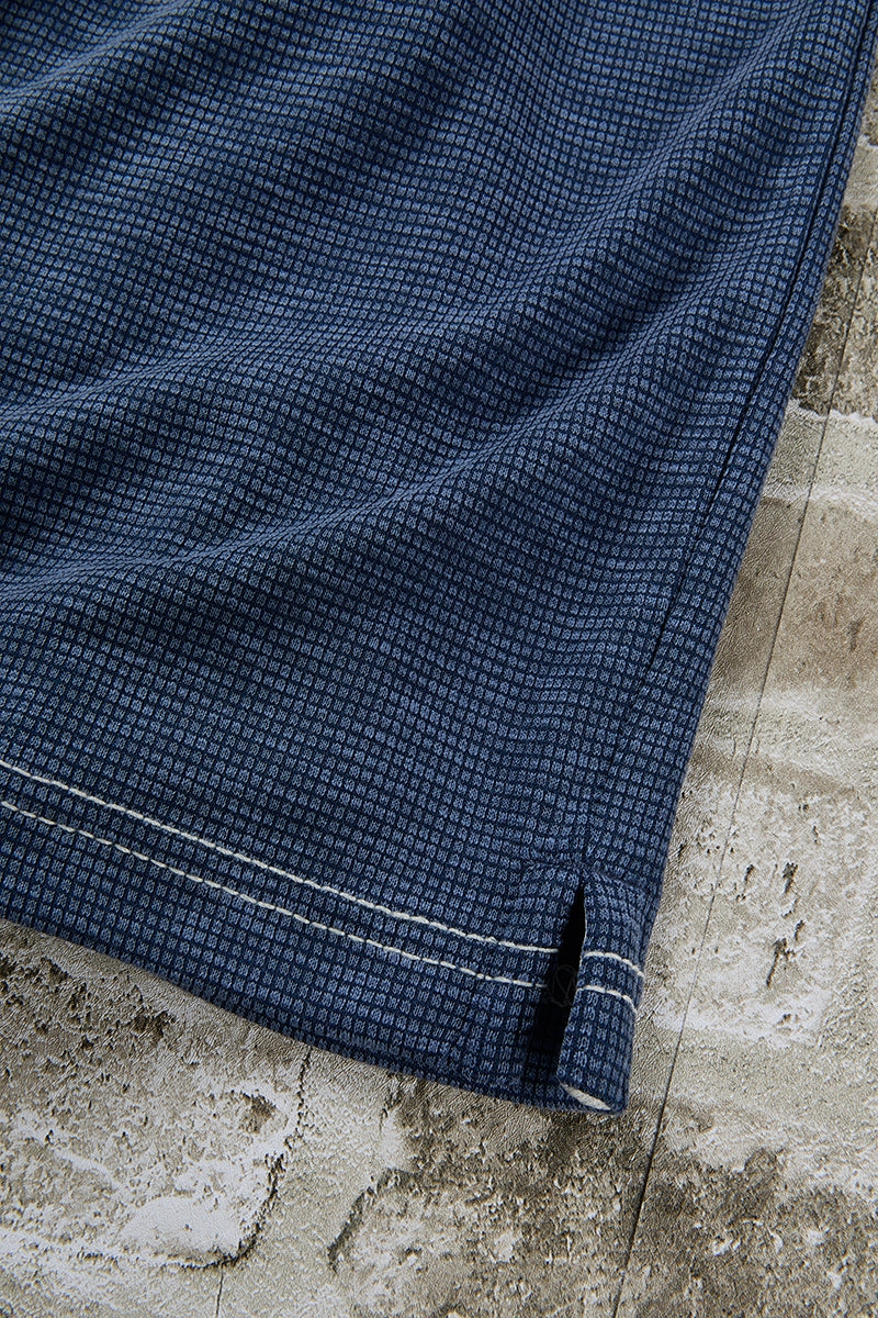 Wholesale,Nicoby Age of Wisdom, Nicoby Age of Wisdom Navy Textured Slub Polo, Blue, Extra Large-47-TagXL
