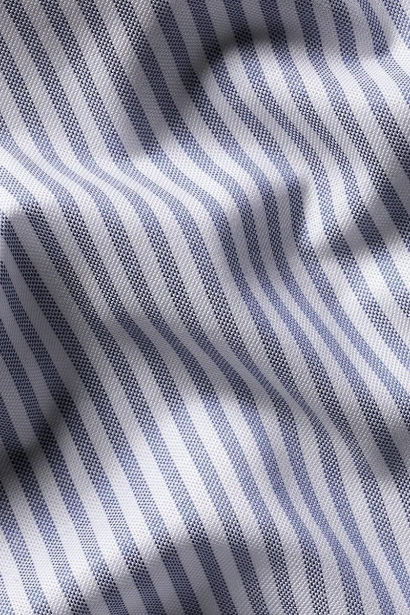 Wholesale,Charles Tyrwhitt, Charles Tyrwhitt Mid Blue Stretch Oxford Stripe Shirt, Blue, Small-40-Tag15Medium-44-Tag16Extra Large-48-Tag17