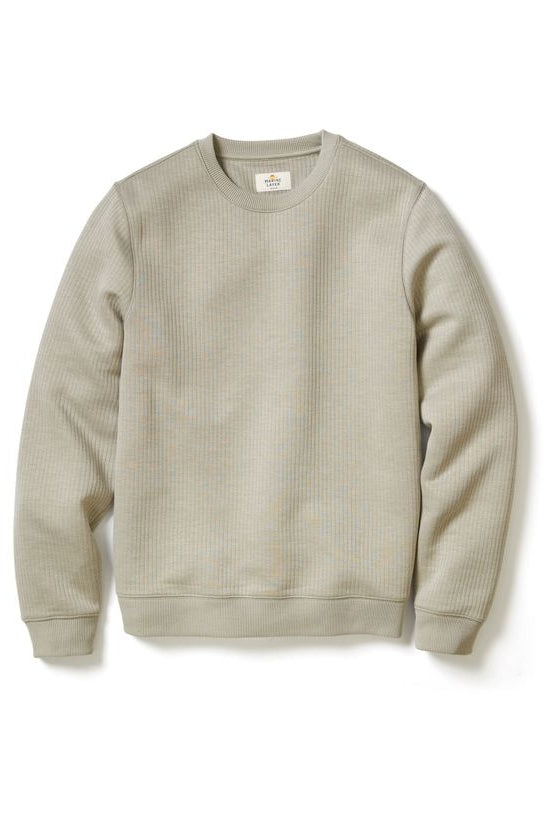 Wholesale,Marine Layer, Marine Layer Taupe Corbet Vertical Quilted Sweatshirt, Tan, Extra Large-50-TagXL