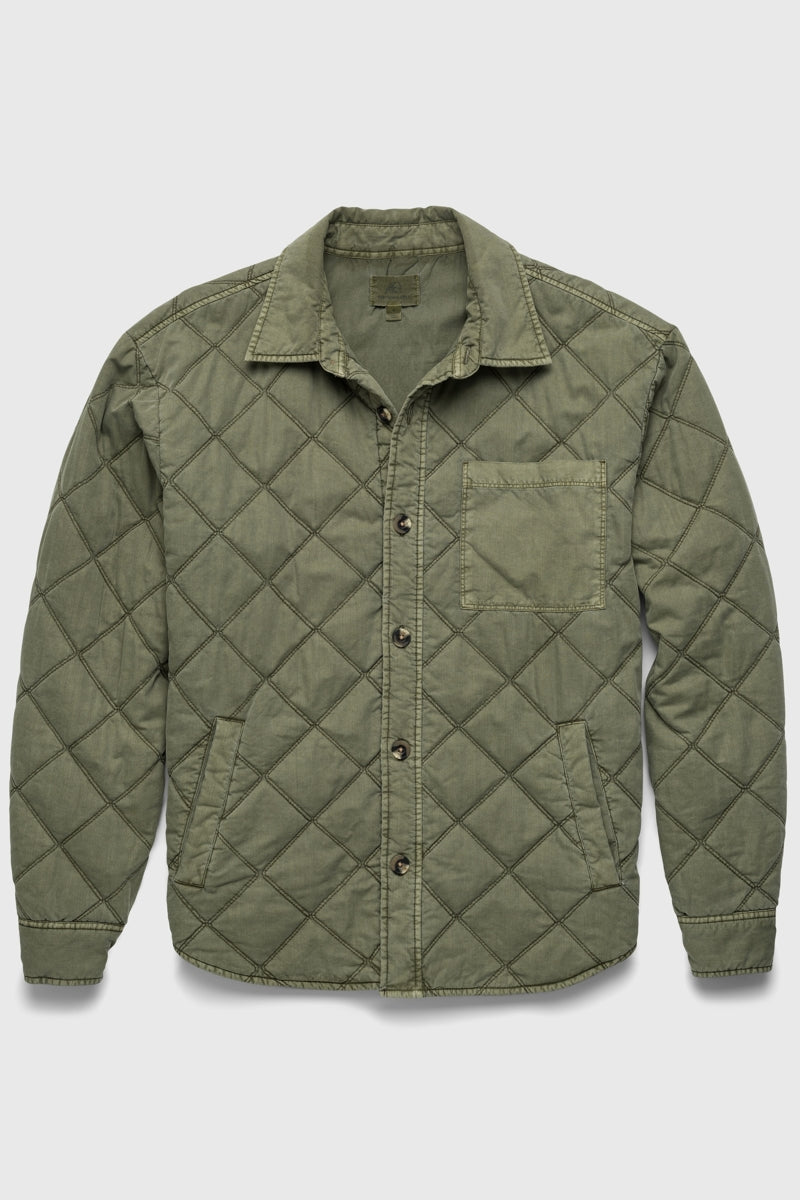 Wholesale,Surfside Supply, Surfside Supply Green Quilted Garment Washed Shacket, Green, Medium-46-TagM