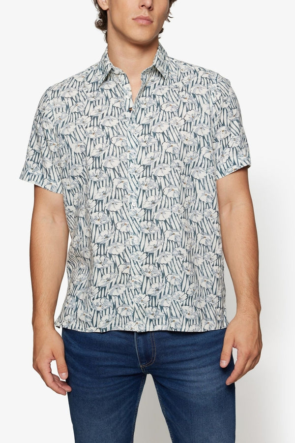 Signal Clothing Blue/White Floral Print Shirt