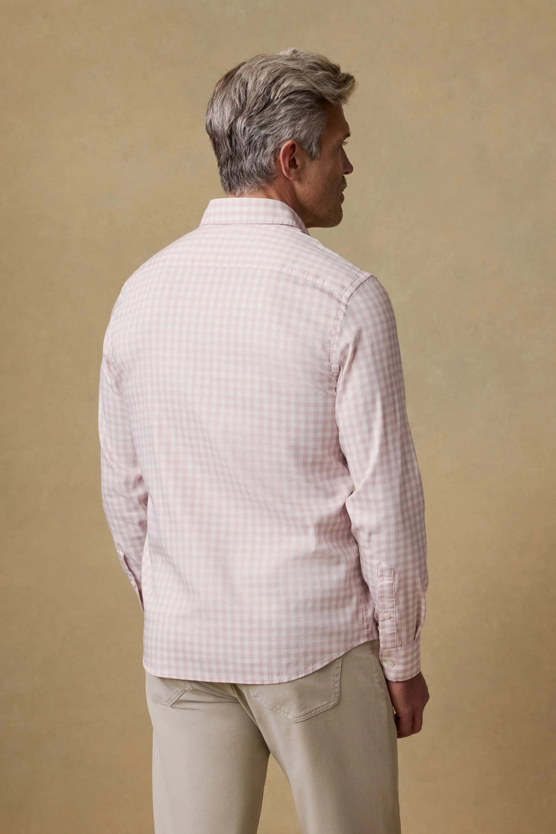 Wholesale,Faherty, Faherty Rose/White Gingham Shirt, Pink, Small-40-TagSMedium-42-TagMLarge-46-TagLExtra Large-49-TagXLExtra Extra Large-52-TagXXL