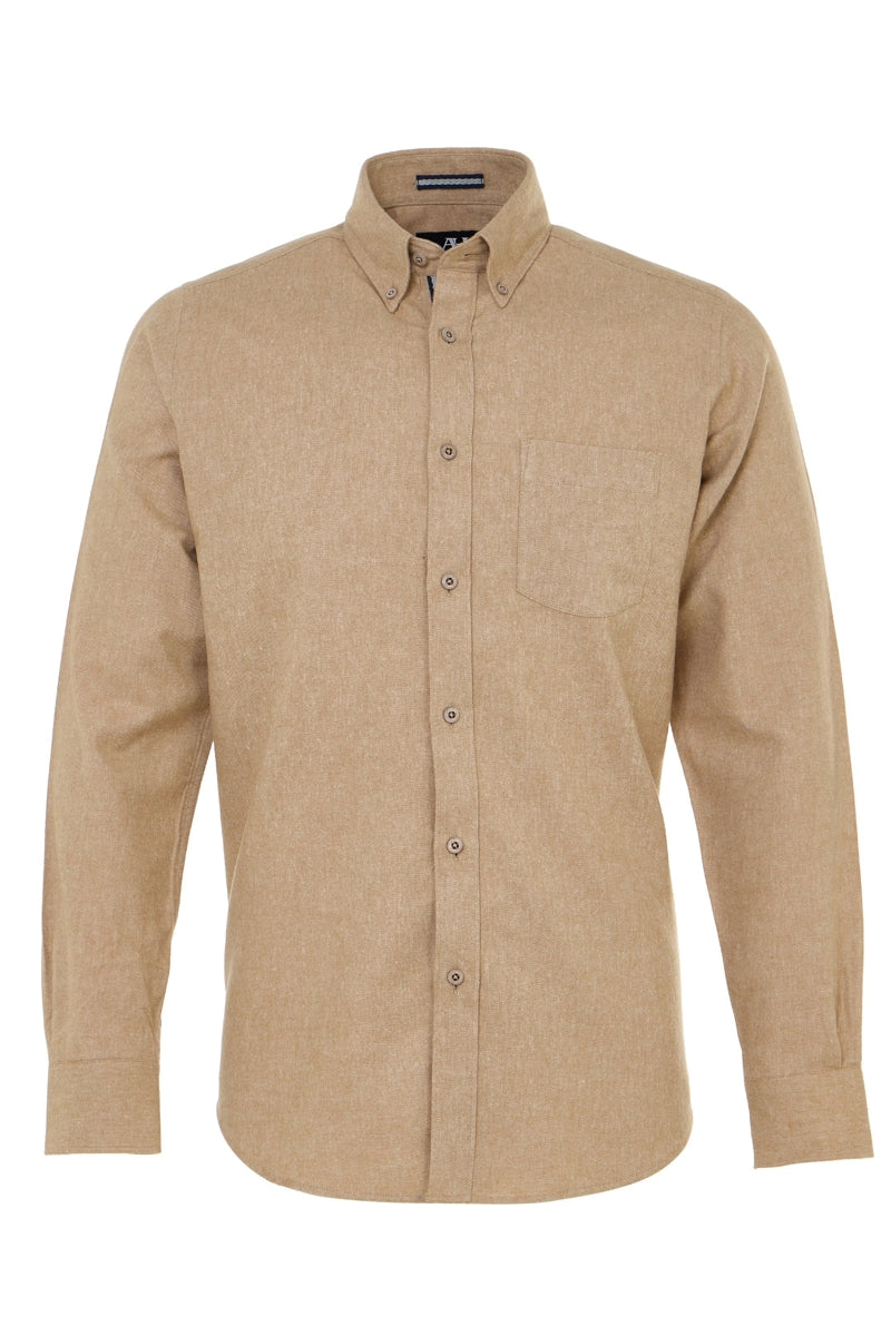 Wholesale,American Heritage, American Heritage Oatmeal EverFresh Flannel Shirt, Tan, Extra Large-52-TagXL