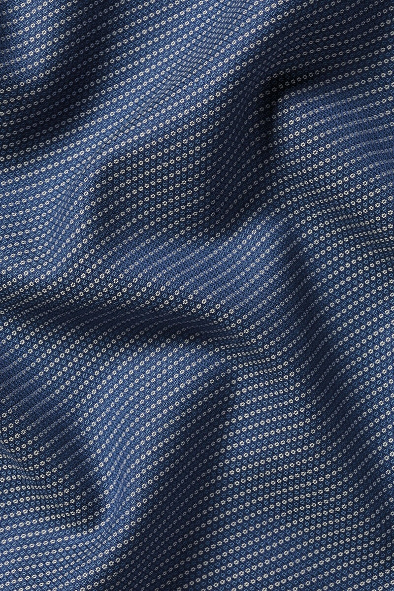 Wholesale,Charles Tyrwhitt, Charles Tyrwhitt Royal Blue Stretch Circle Texture Shirt, Blue, Small-40-Tag15