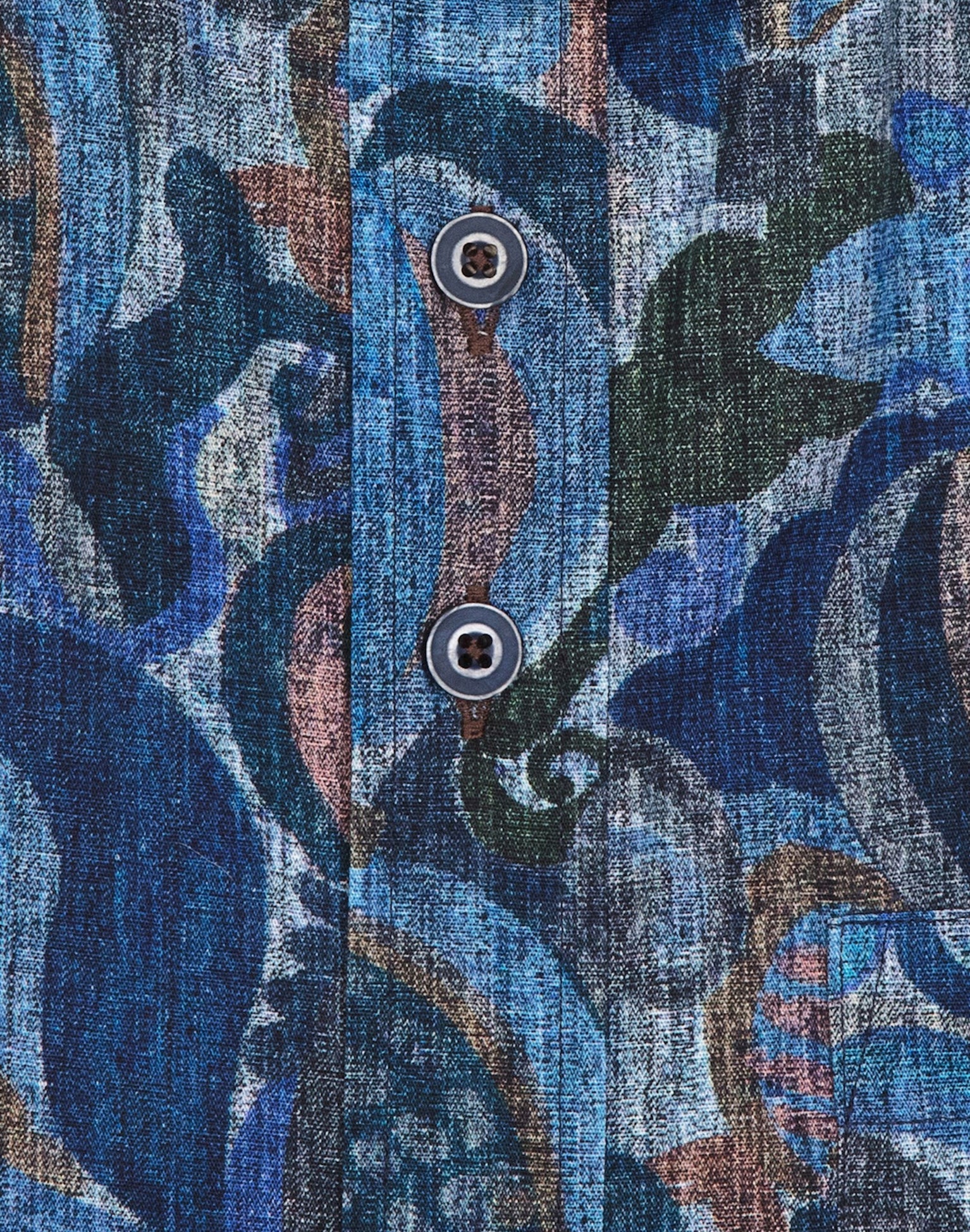 Brand Partner,R2 Amsterdam, R2 Amsterdam Blue Hot Air Balloon Print Stretch Short Sleeve Shirt, , 