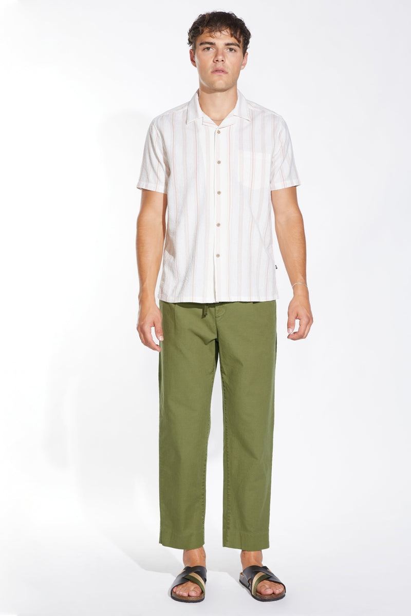 Wholesale,Civil Society, Civil Society White/Salmon Striped Shirt, White, Large-46-TagL