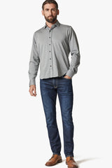 34 Heritage Grey Micro Pattern Textured Shirt