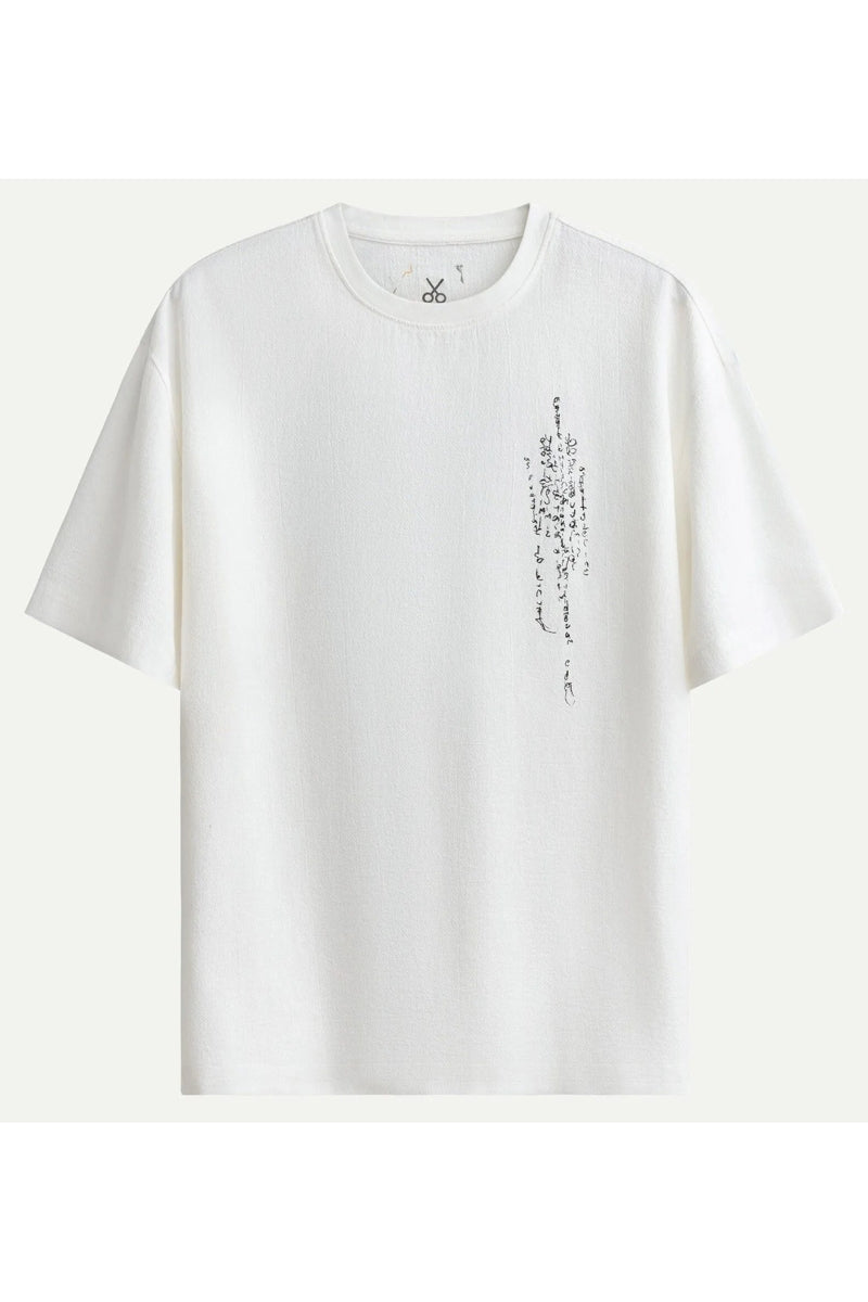Wholesale,KAFT, KAFT Off White Sketch Design Textured T-Shirt, White, Medium-47-TagM