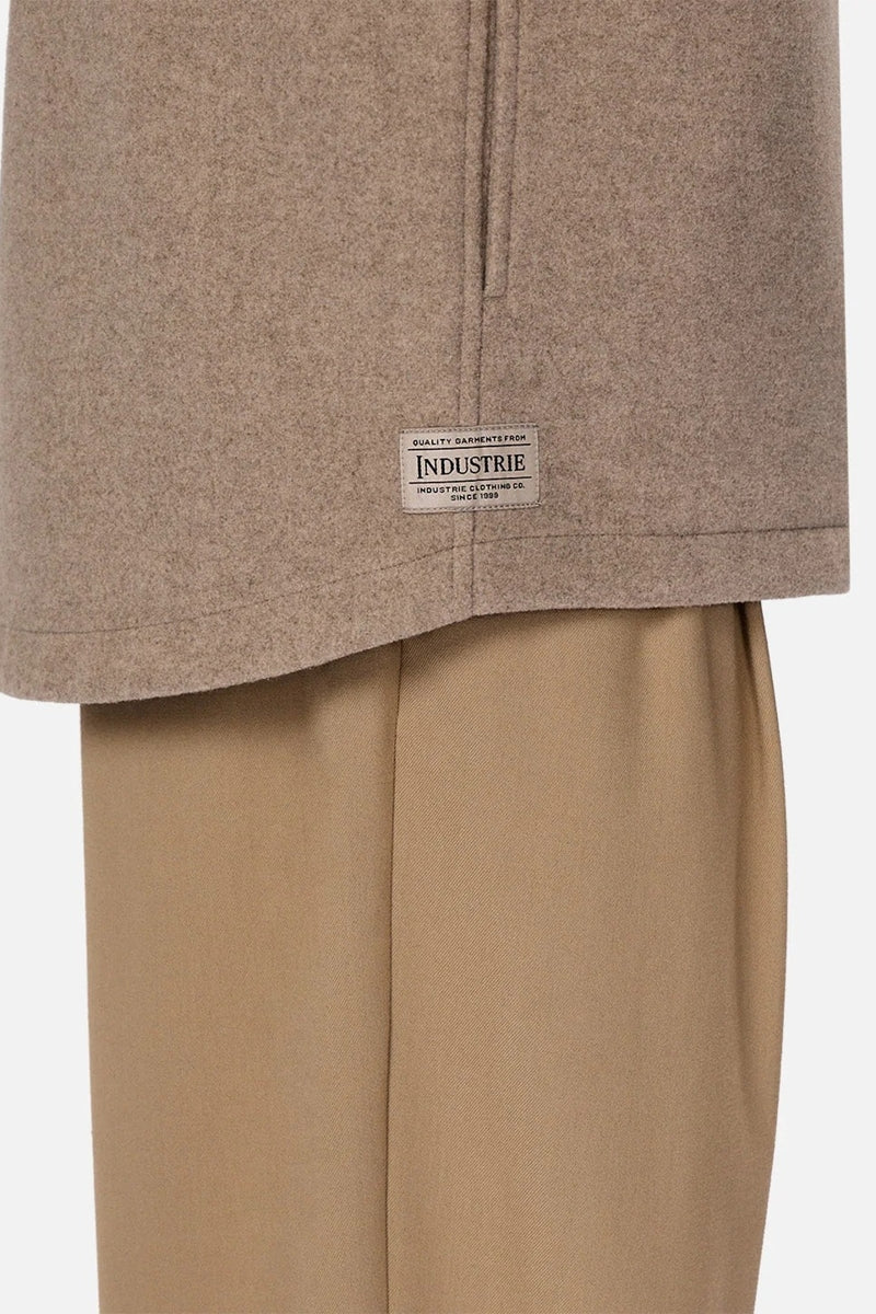 Wholesale,INDUSTRIE AUSTRALIA, INDUSTRIE AUSTRALIA Taupe Brushed Shacket, Tan, Medium-46-TagMLarge-48-TagLExtra Large-50-TagXLSmall-44-TagS