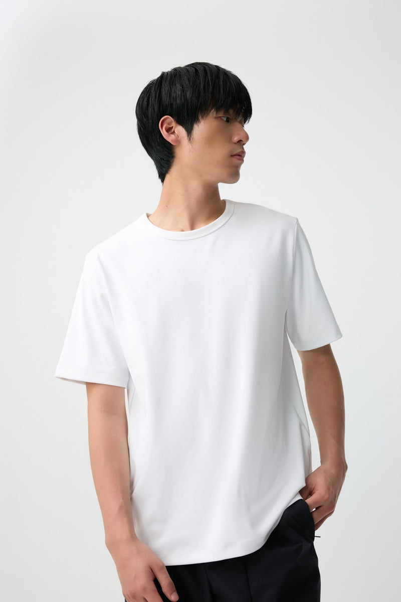Direct From Brand,FYNE, FYNE Bright White Moisture Absorption T-Shirt, White, Small-40-TagS