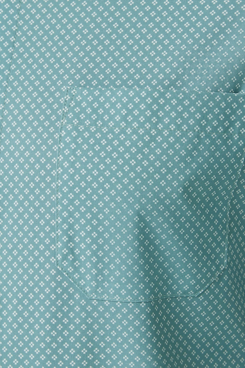 Wholesale,Mizzen + Main, Mizzen + Main Muted Green Clover Print Trim Fit Shirt, Green, Medium-43-TagM