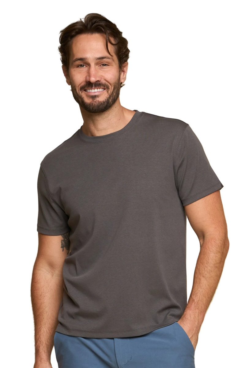Wholesale,Fundamental Coast, Fundamental Coast Dark Shadow Stretch Tee, Grey, Medium-42-TagMLarge-45-TagLExtra Large-48-TagXL