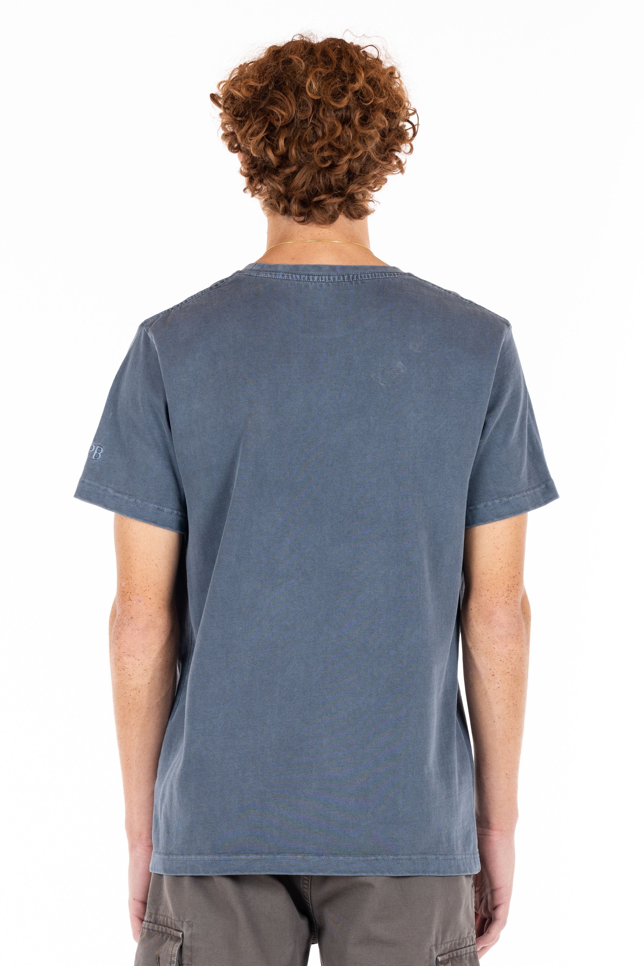 Wholesale,Original Paperbacks, Original Paperbacks Slate Blue Heavy Knit Akita Short Sleeve Tee, Blue, Extra Large-49-TagXL