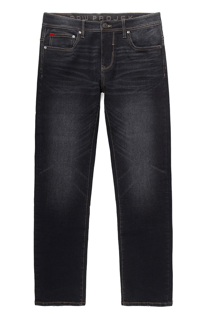 Wholesale,Projek Raw, Projek Raw Blue-Black Rinse 5-Pocket Slim Straight Jeans, Blue, 32W-32L-Tag32