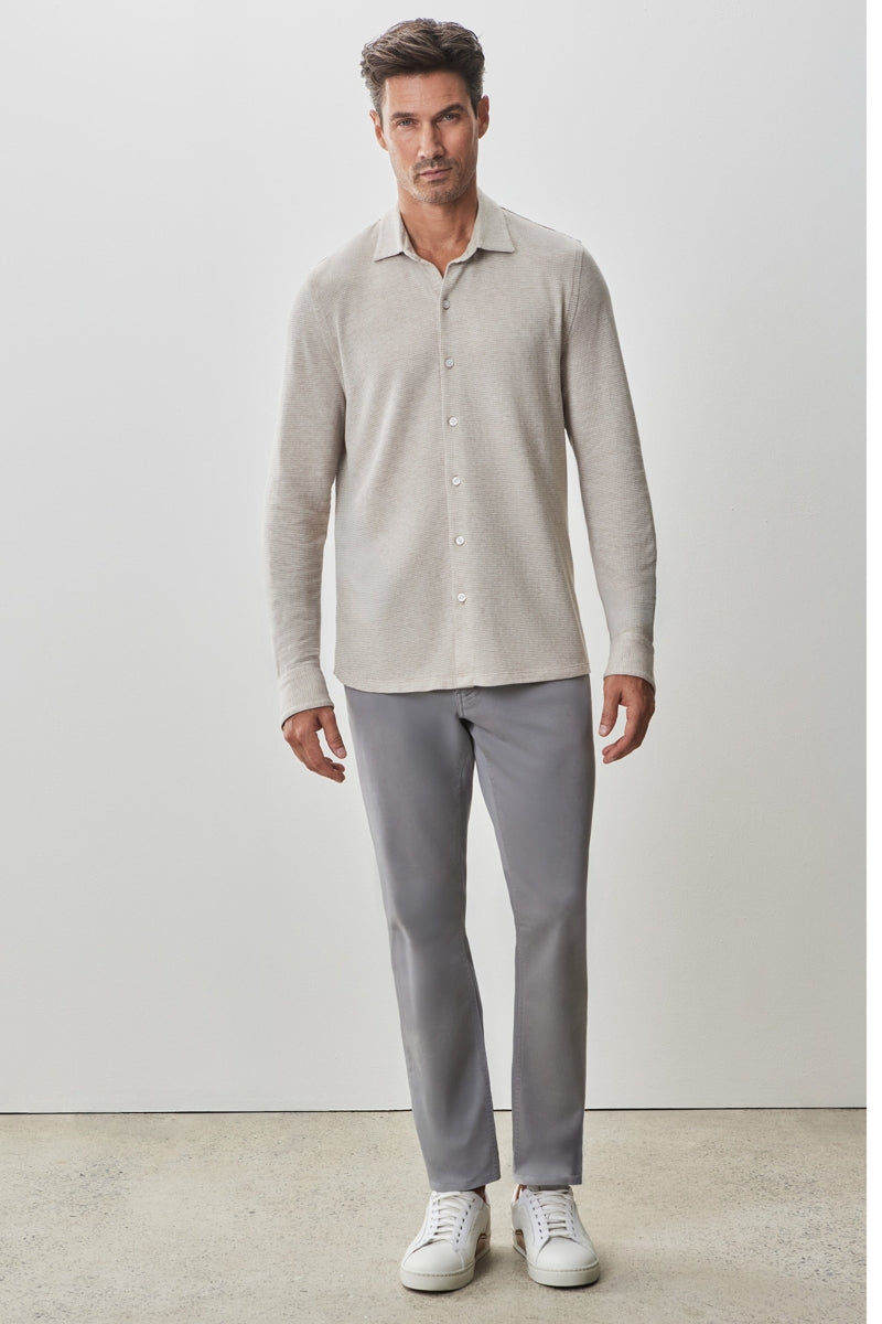 Wholesale,Robert Barakett, Robert Barakett Light Tan Textured Stretch Knit Shirt, Tan, Extra Large-48-TagXL