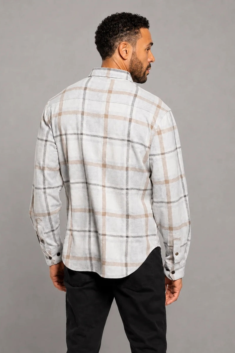 Wholesale,Mason Cruz, Mason Cruz Grey with Tan Knit Plaid Shirt, Grey, Medium-42-TagMLarge-45-TagLExtra Large-48-TagXLExtra Extra Large-50-TagXXLSmall-43-TagSMedium-45-TagMLarge-47-TagLExtra Large-49-TagXLExtra Extra Large-51-TagXXL